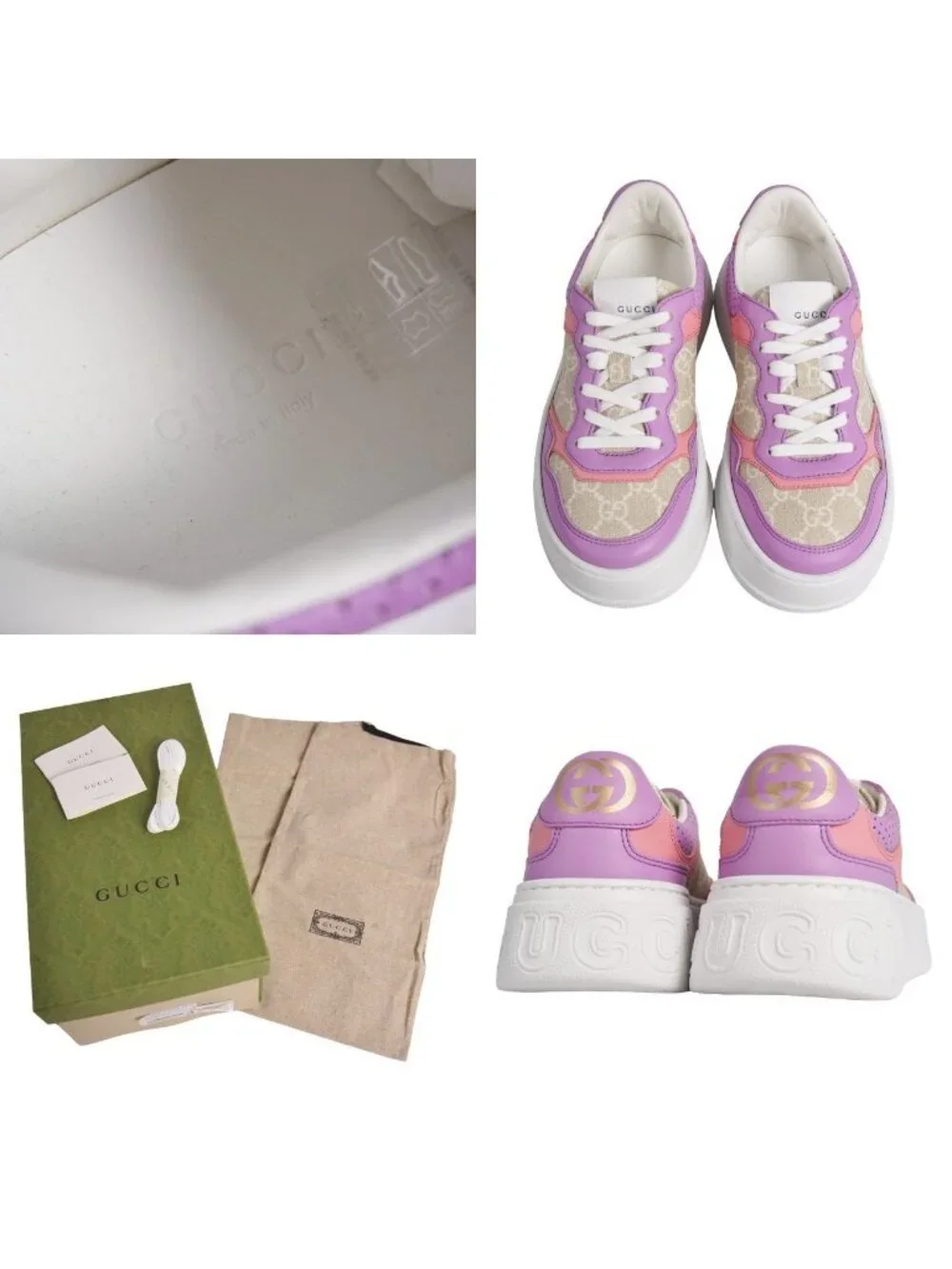 Gucci Sneakers Low Cut GG Supreme Leather